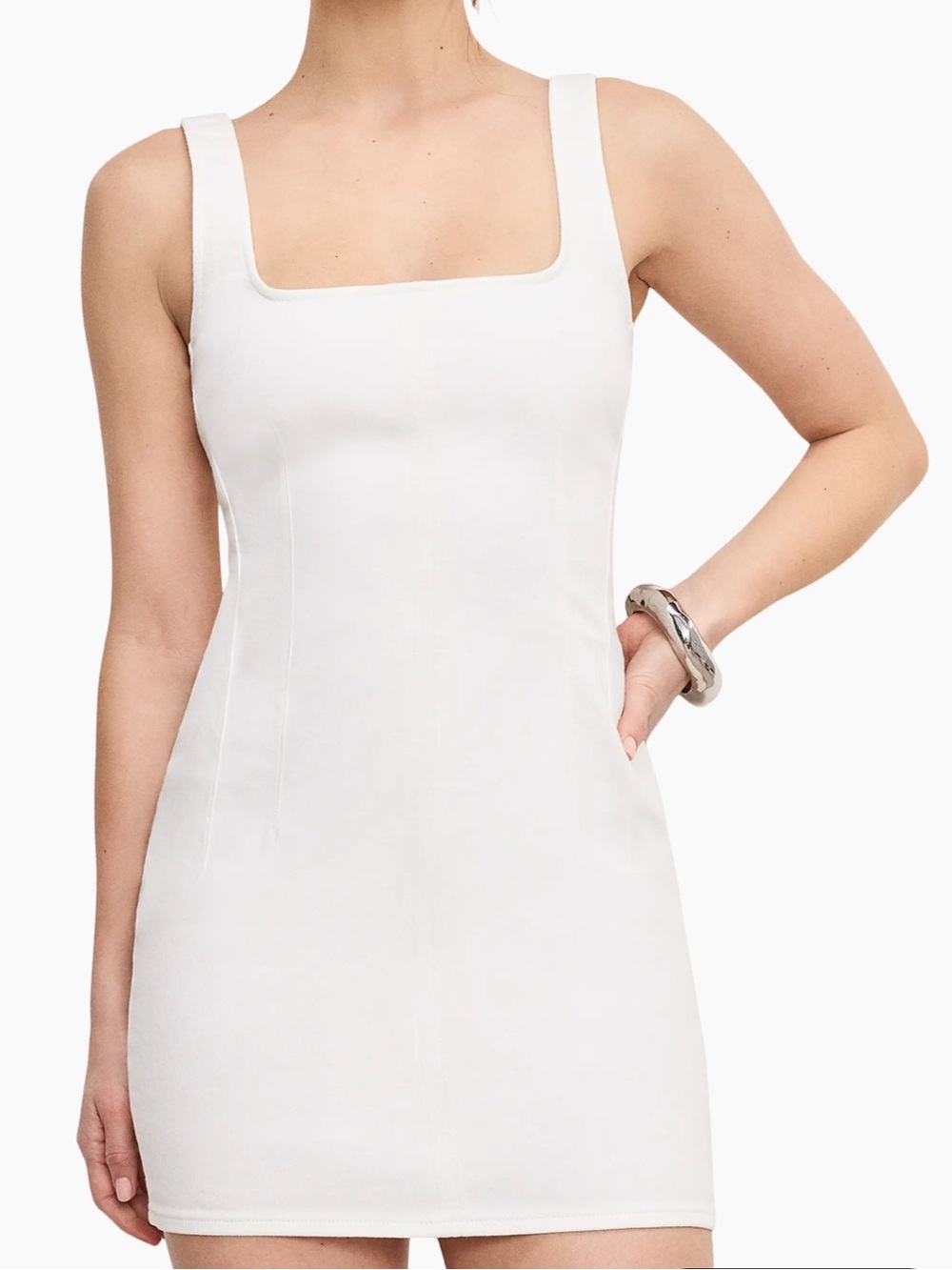 Good American White Denim Dress